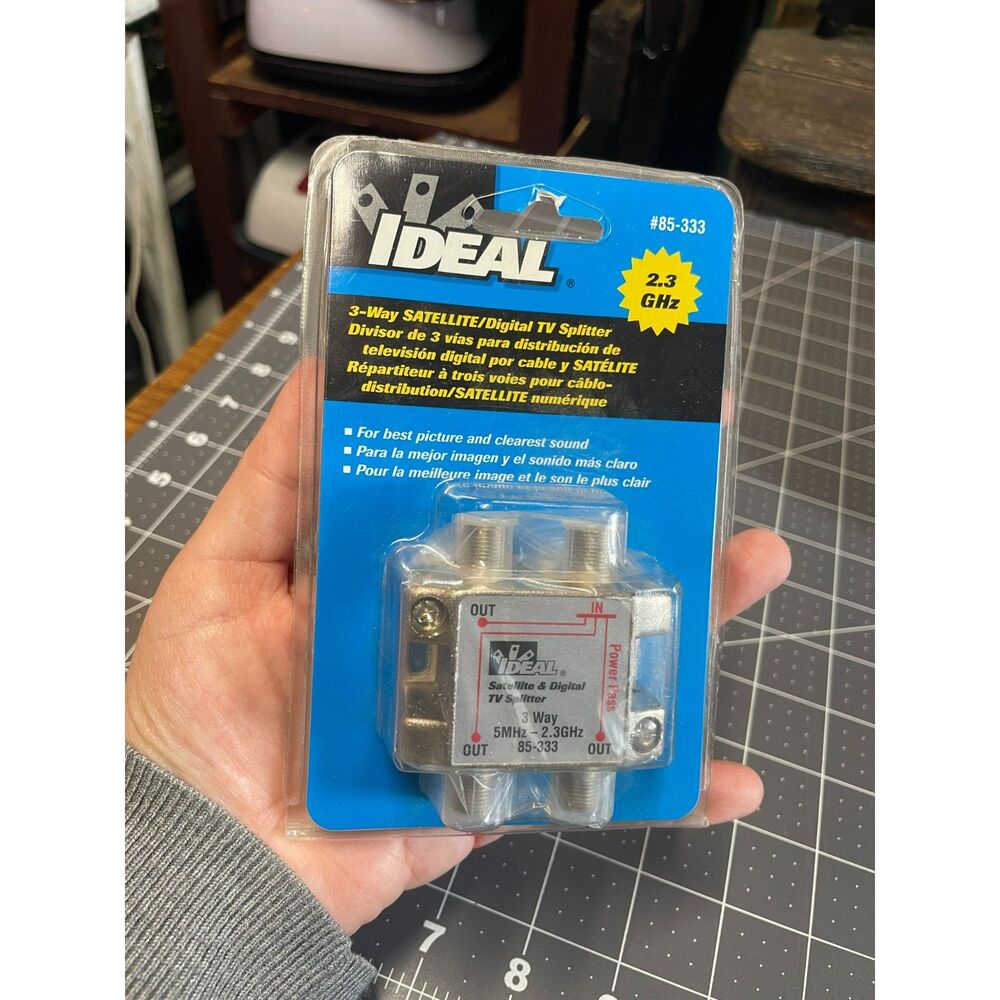 Ideal 2.3 GHz 3-Way Satellite/Digital TV Splitter – Coaxial Signal Splitter